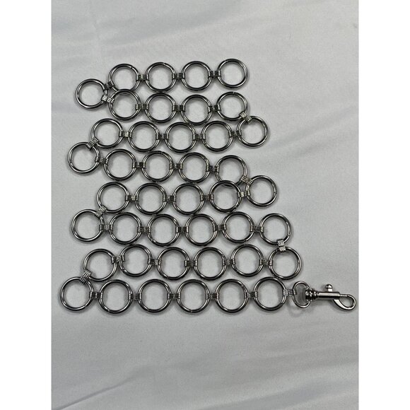 Womens Silver Tone Circular Link Chain Belt SKU 7573 - Picture 6 of 6